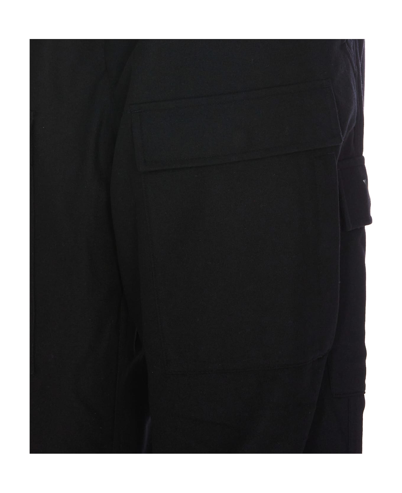 Y-3 Flannel Cargo Pants - Black