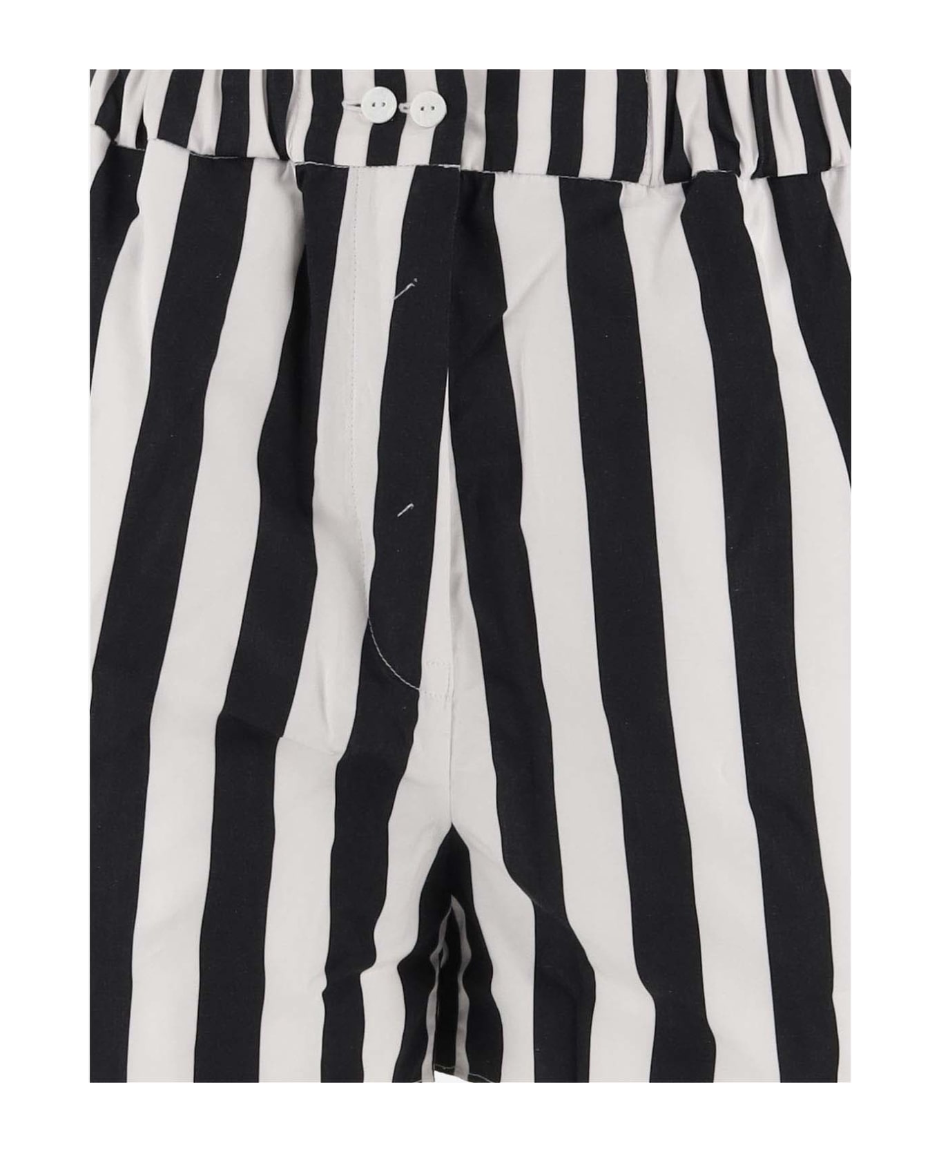 Patou Cotton Shorts With Striped Pattern - MULTICOLOUR