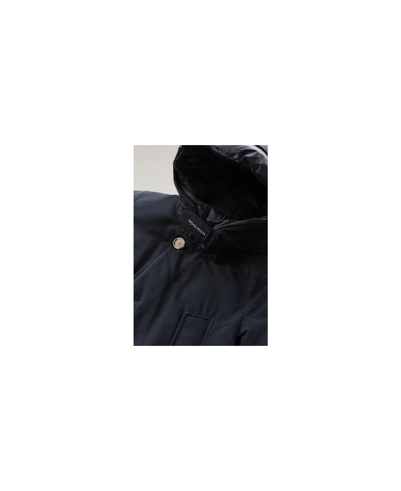 Woolrich Hooded Coat - NAVY