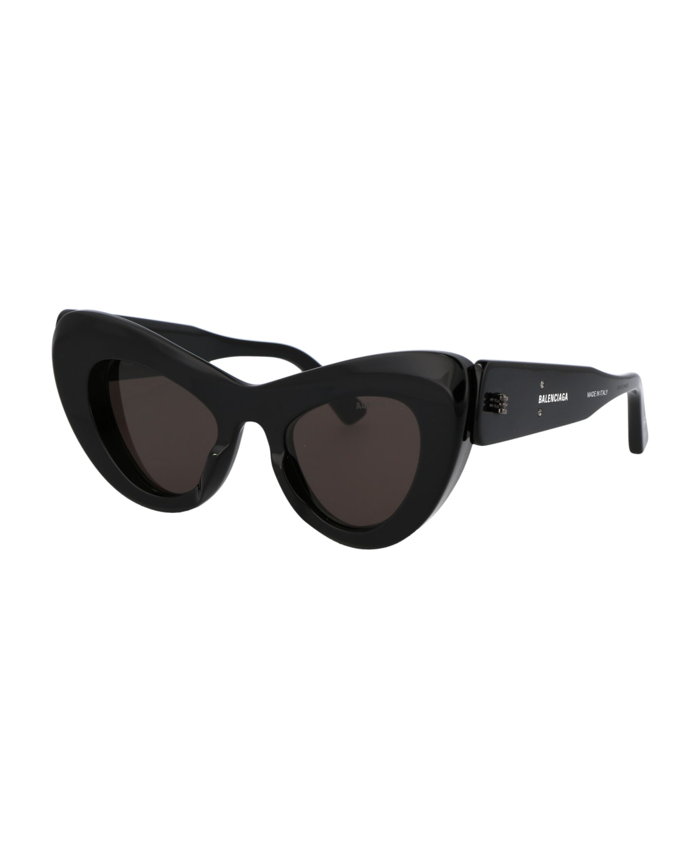 Balenciaga Eyewear Bb0204s Sunglasses - 001 BLACK BLACK GREY サングラス