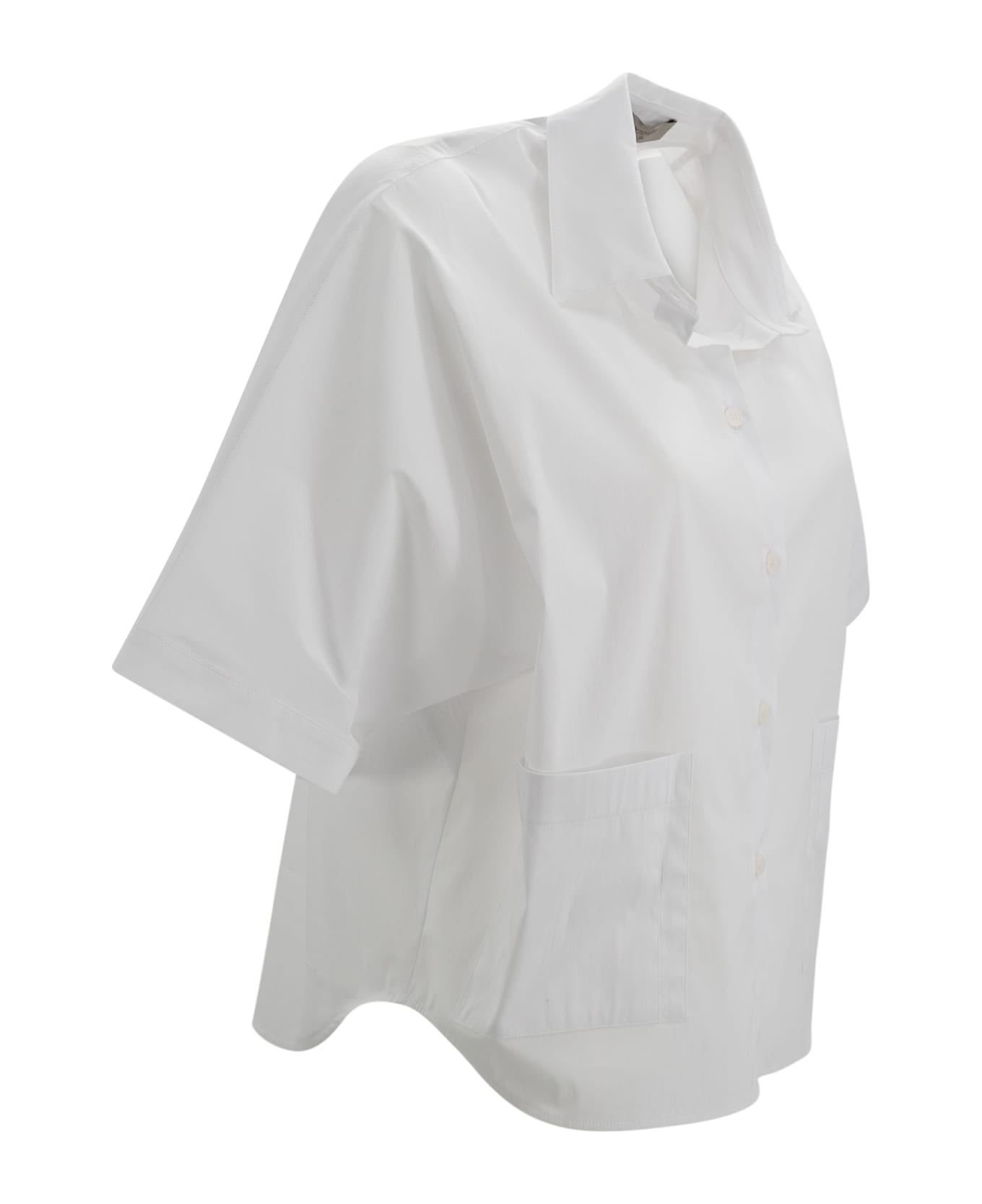 D.Exterior Short Shirt With Pocket - White