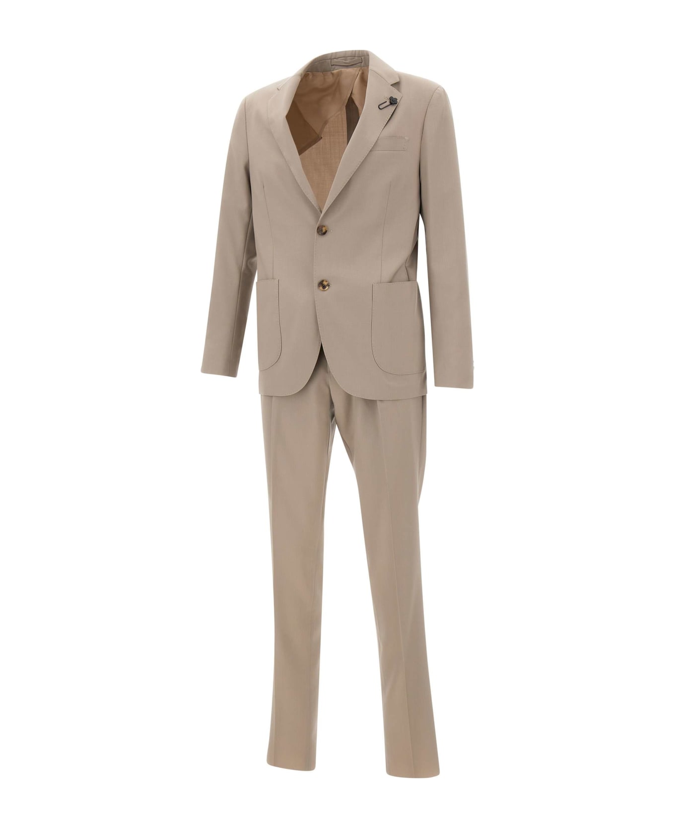Lardini Fresh Wool Two-piece Suit - BEIGE