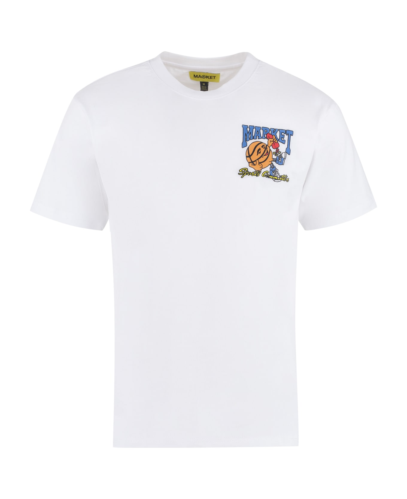 Market Printed Cotton T-shirt - White シャツ