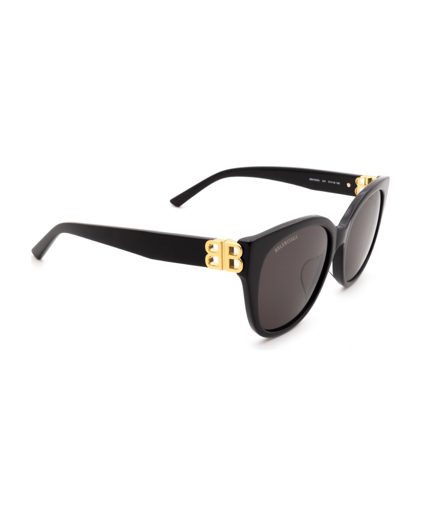 Balenciaga Eyewear Bb0103sa Sunglasses - 001 BLACK GOLD GREY
