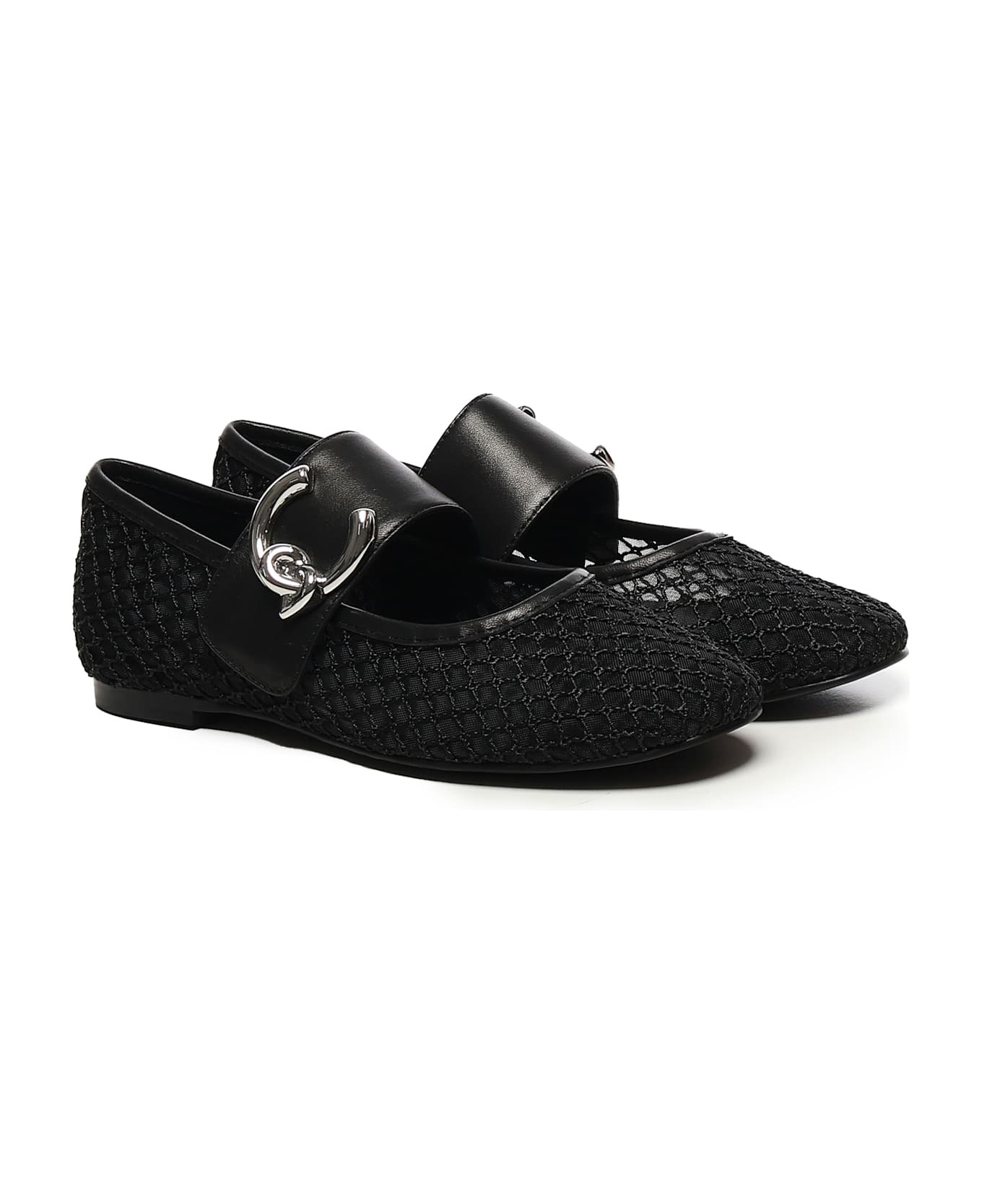 Coccinelle C-me Mesh Ballet Flats - Black