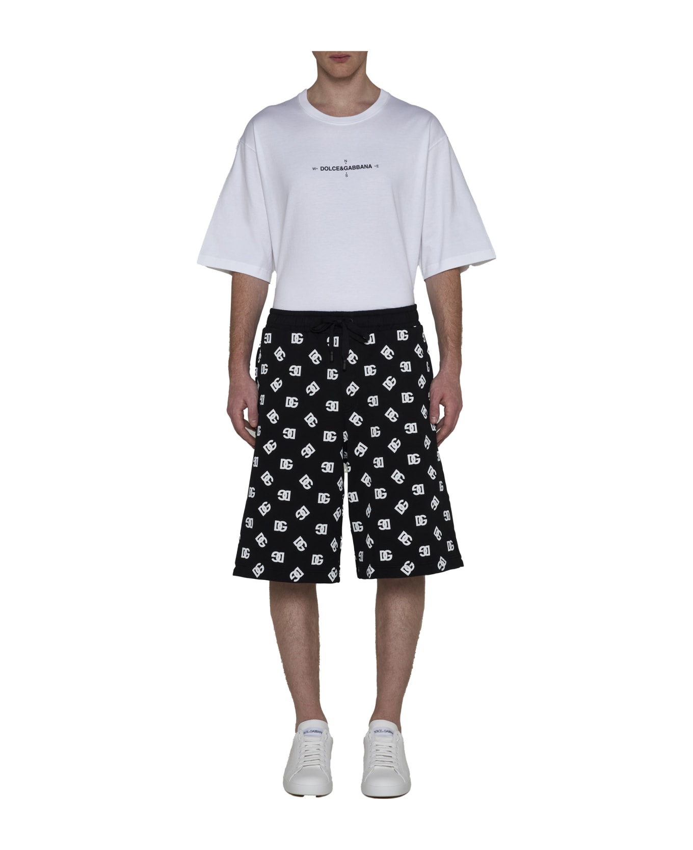 Dolce & Gabbana Dg Monogram Jogging Shorts - Nero ショートパンツ