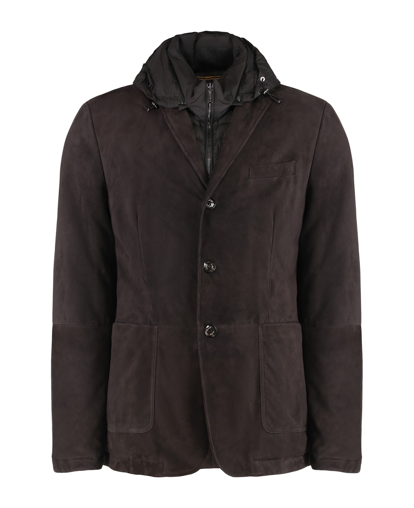 Moorer Bellotto Leather Jacket - brown