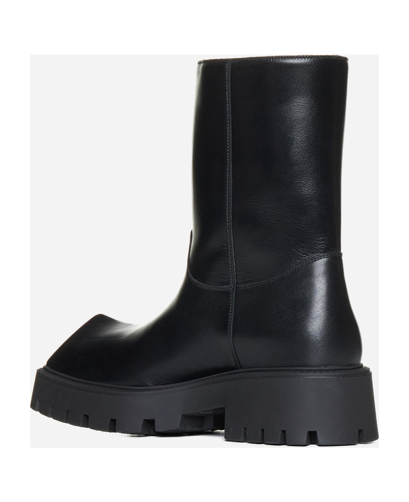 Balenciaga Rhino Leather Ankle Boots - Black