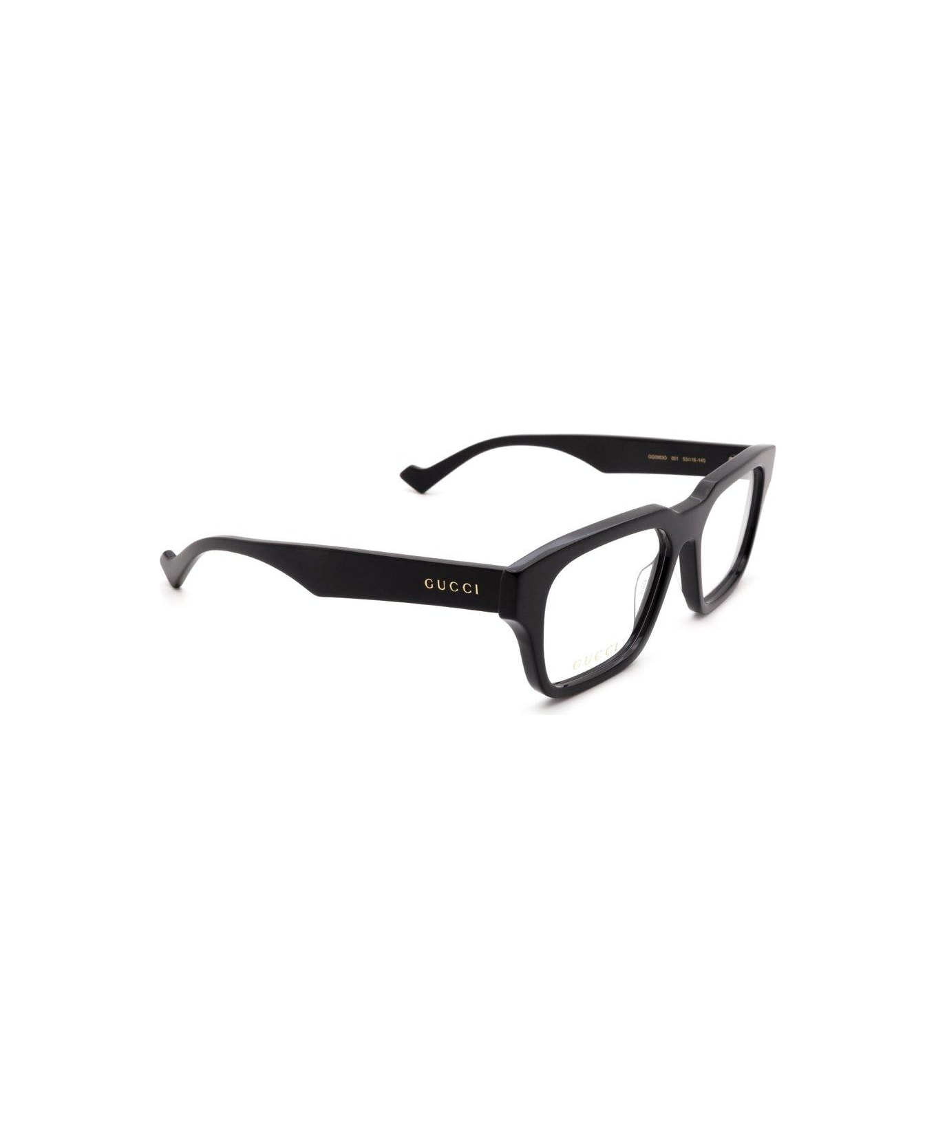 Gucci Eyewear Square Frame Glasses - 001 black black transpare