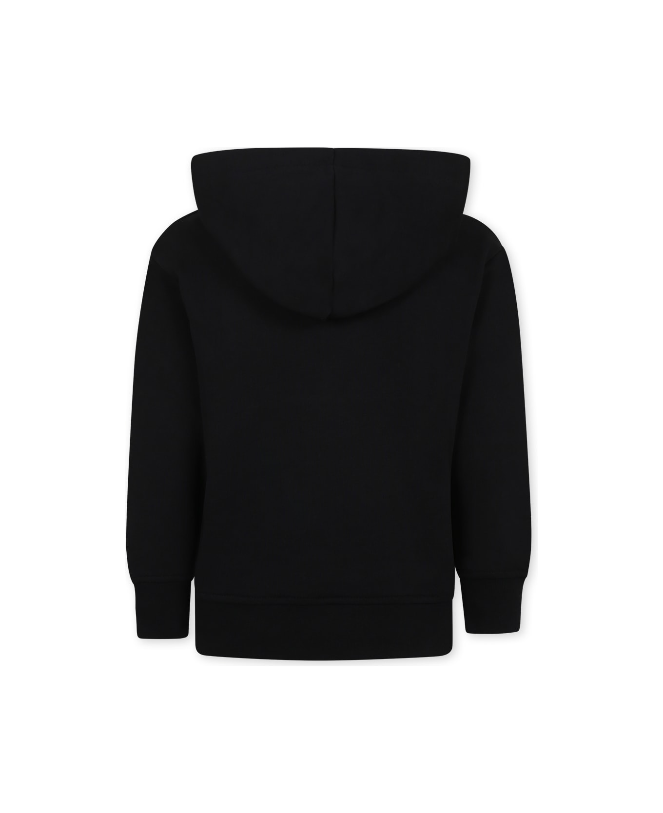 MSGM Black Sweatshirt For Kids With Logo - Black
