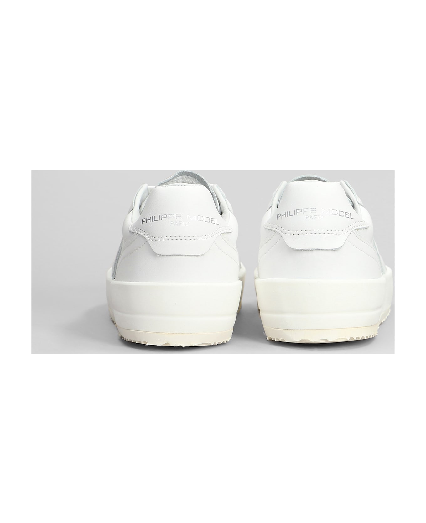 Philippe Model Nice Low Sneakers In White Leather - white