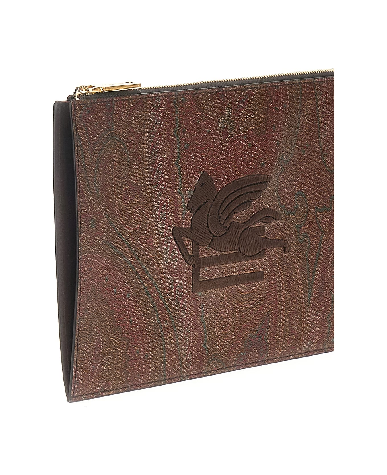 Etro Paisley Pochette With Pegaso Logo - Multicolor