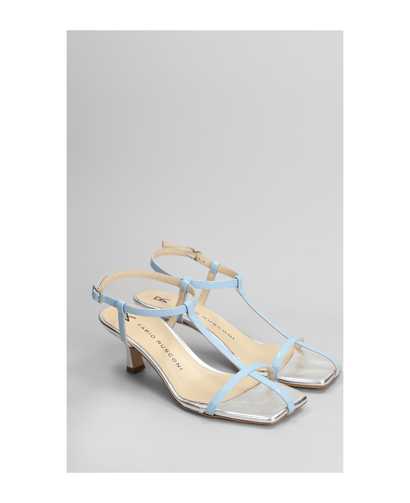 Fabio Rusconi Sandals In Cyan Leather - cyan