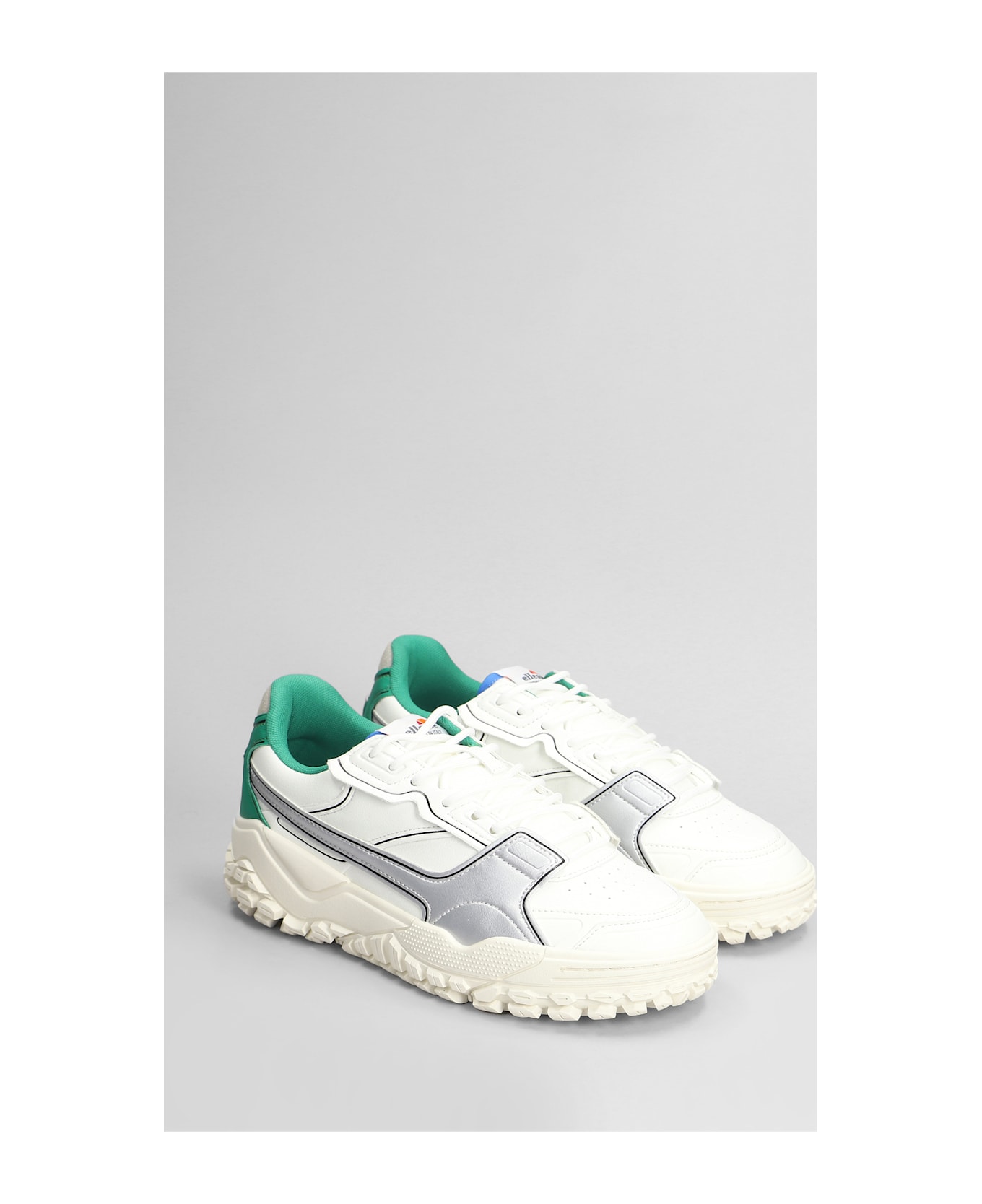 ellesse Lsr Dna 001 Sneakers In White Leather And Fabric - white