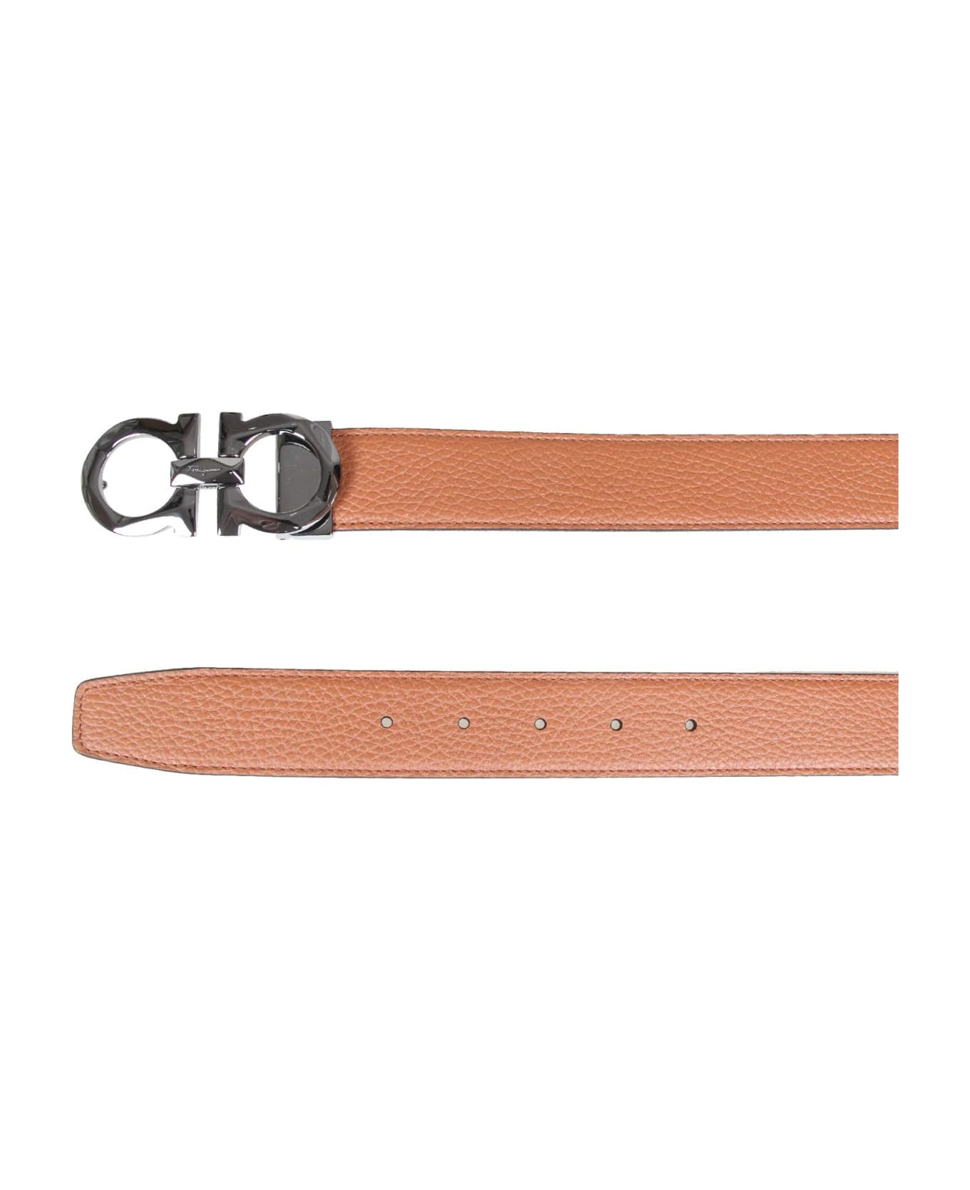 Ferragamo Salvatore Loafer Reversible And Adjustable Belt In Calfskin