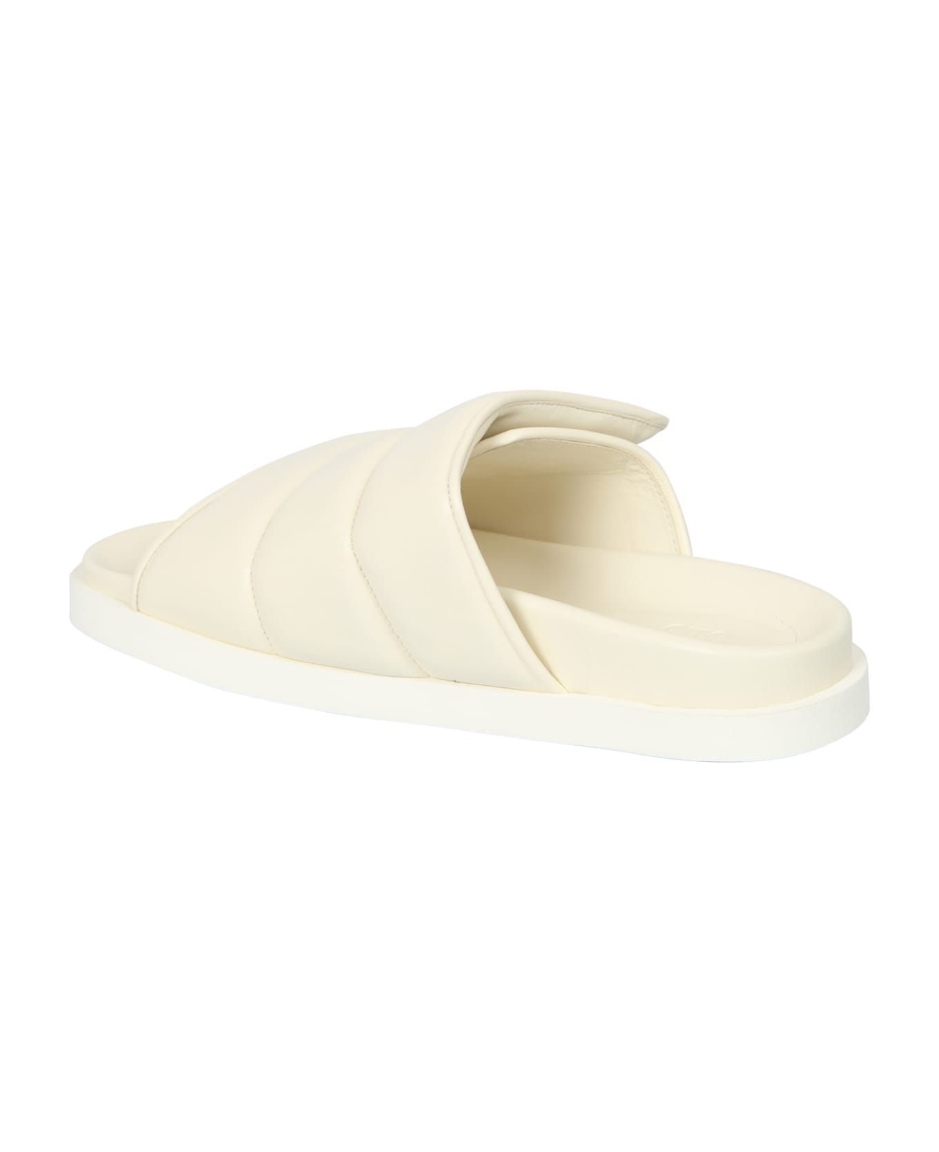 GIA BORGHINI Slipper Puffy Sandals - White サンダル