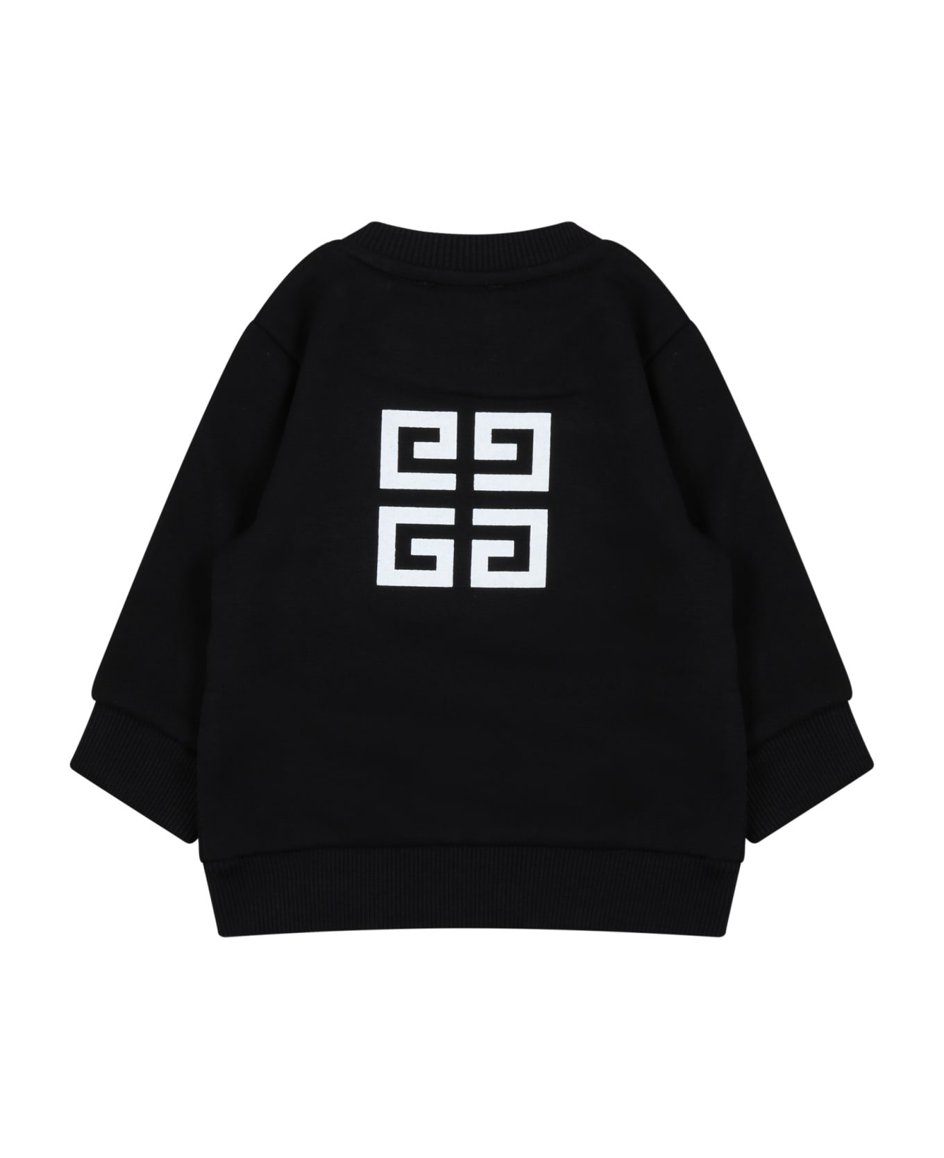 Givenchy Black Sweatshirt For Babies With Logo - Black