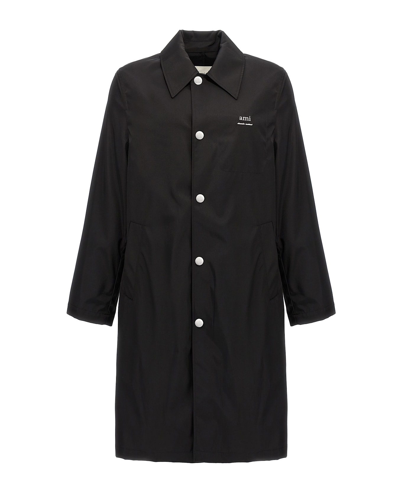 Ami Alexandre Mattiussi Technical Twill Trench Coat - Black  