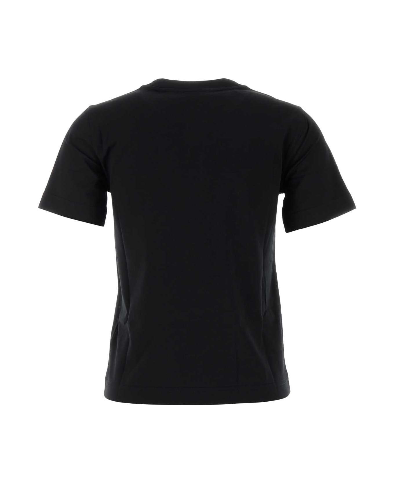 Burberry Black Cotton T-shirt - BLACK