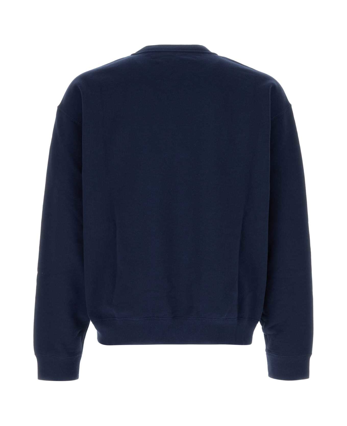 Jil Sander Navy Blue Cotton Sweatshirt - VIOLET NIGHT
