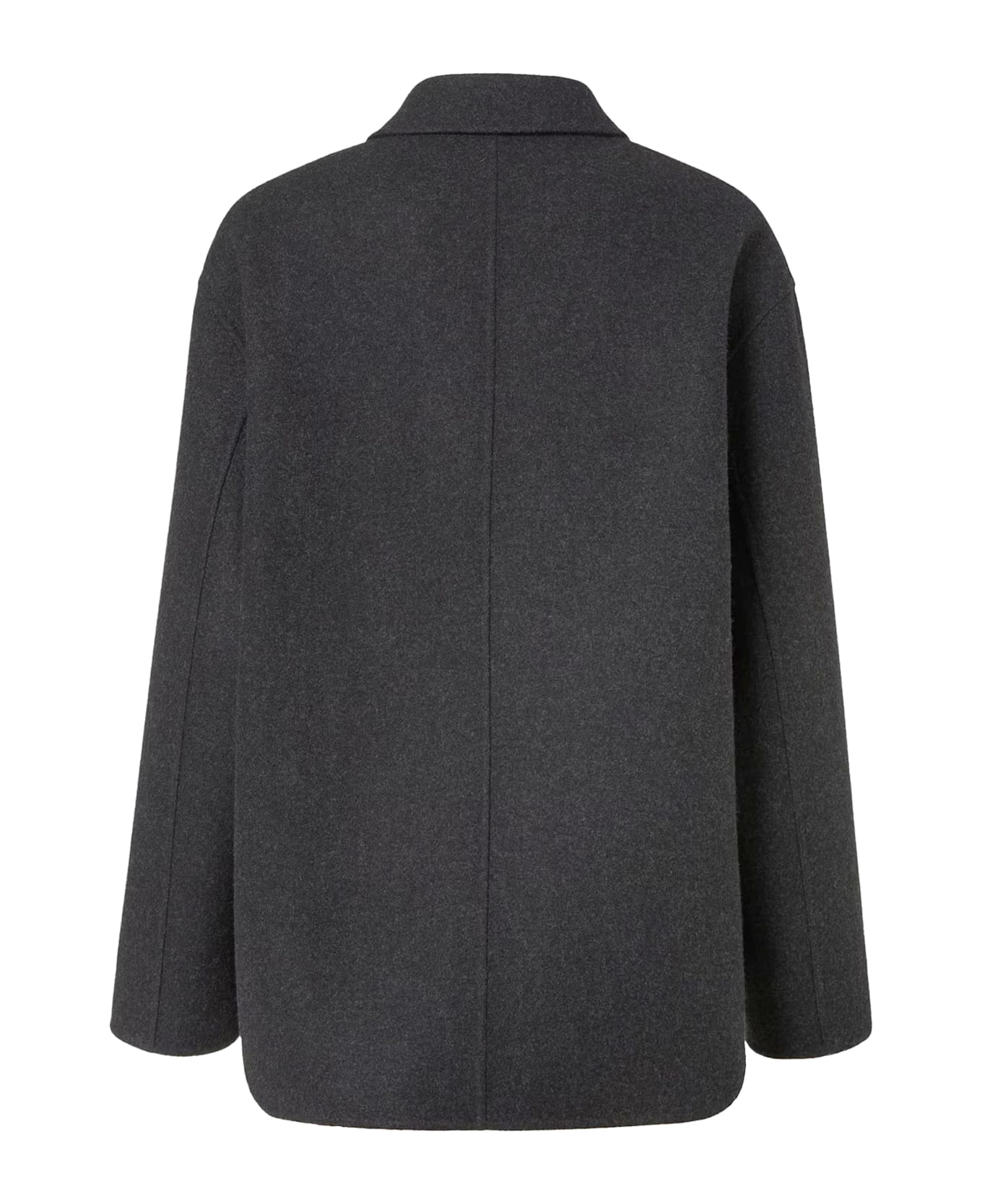 Fendi Double-breasted Wool Felt Peacoat - Grey