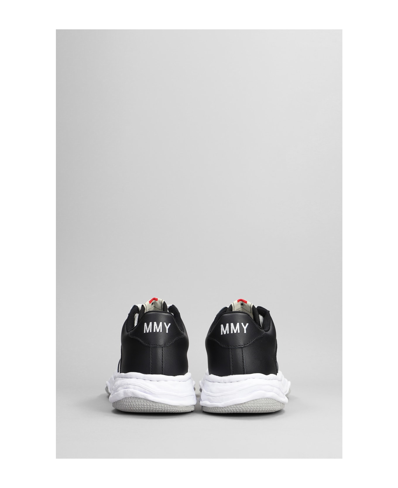 Mihara Yasuhiro Waney Sneakers In Black Leather - black