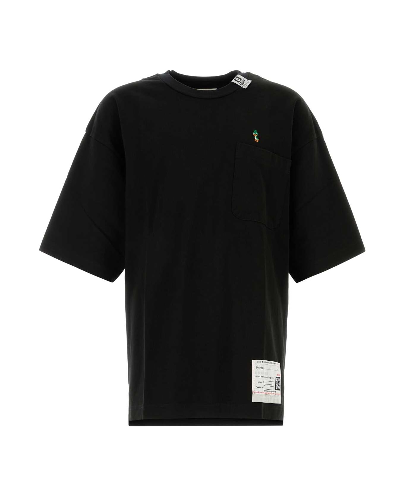 Mihara Yasuhiro Black Cotton T-shirt - BLACK