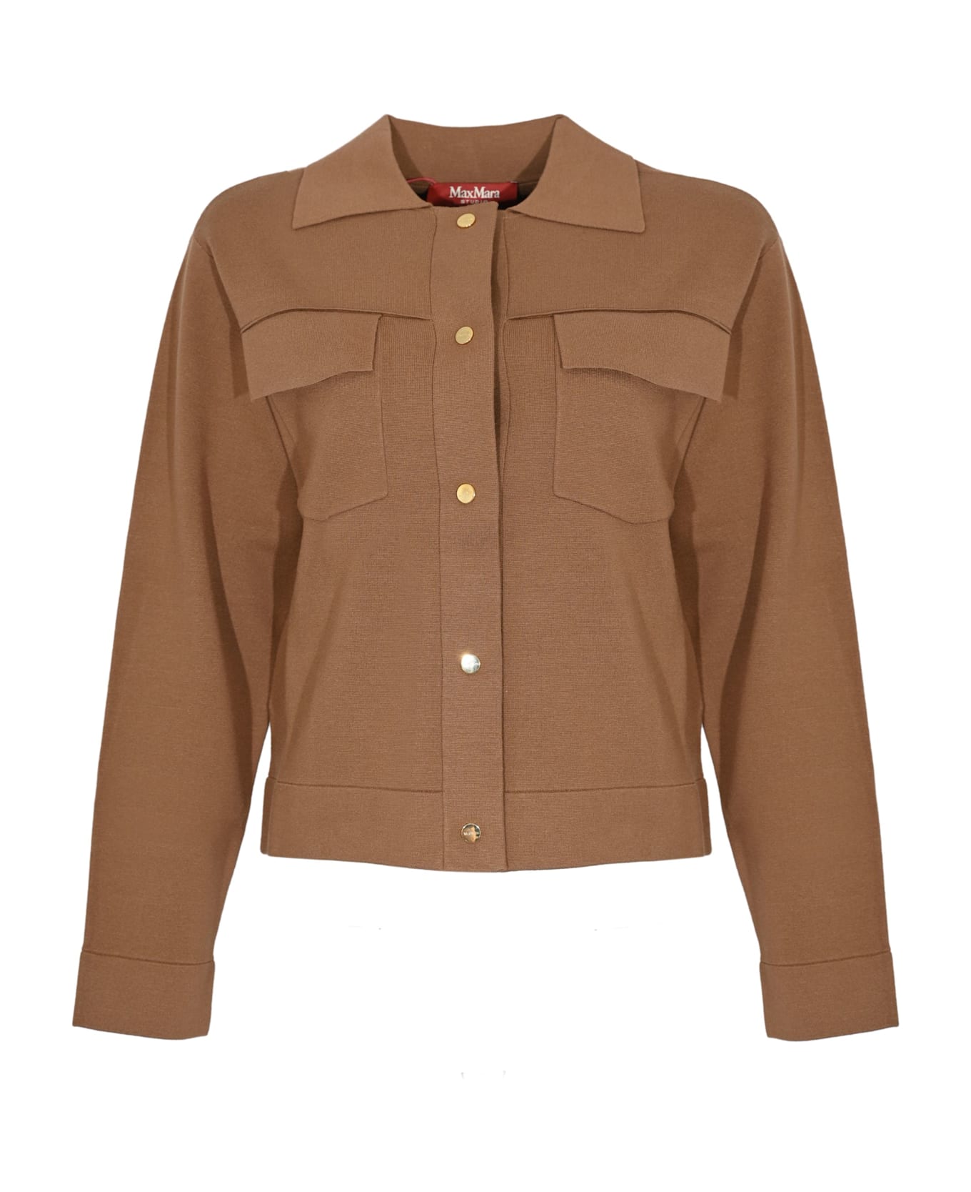 Max Mara Studio Bottoned Sweather Zum - Brown