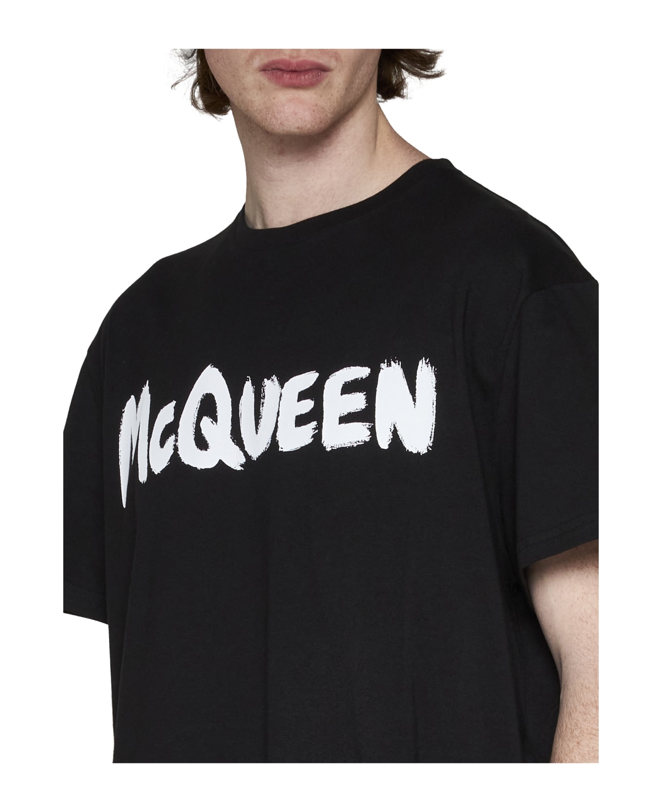 Alexander McQueen Graffiti Print T-shirt - Black