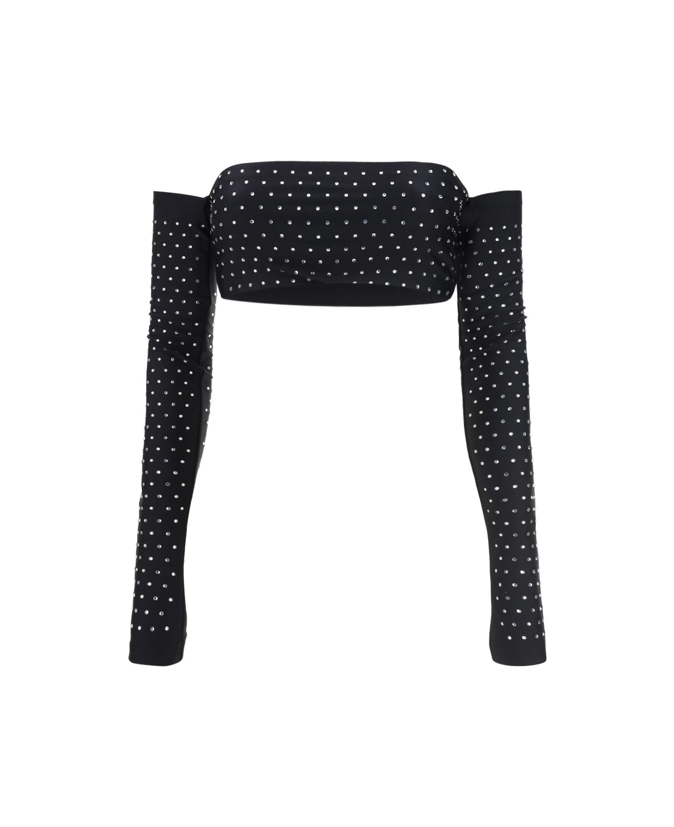 The Andamane Lexi Crystal Top - Black