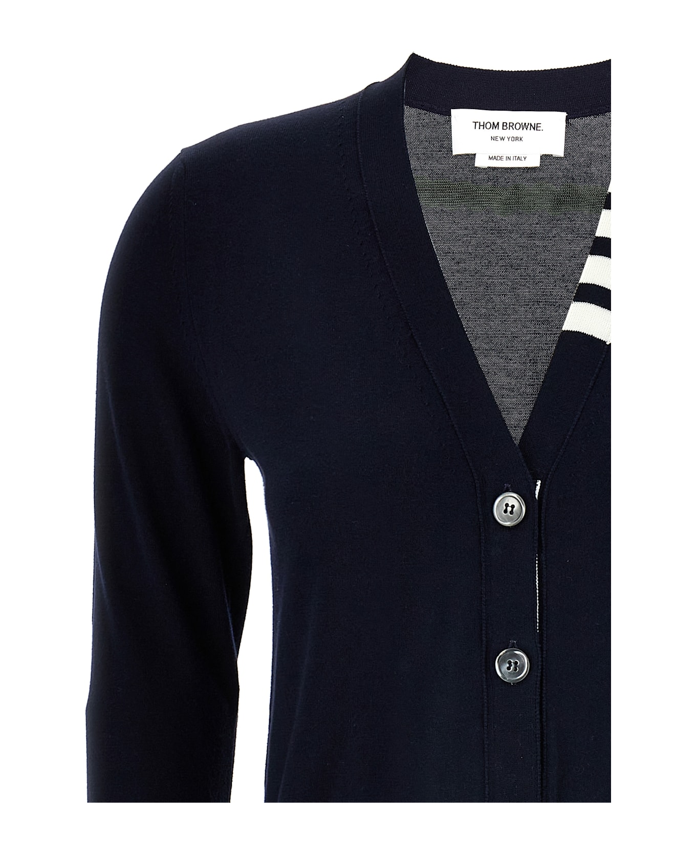 Thom Browne 4bar Cardigan - Blue