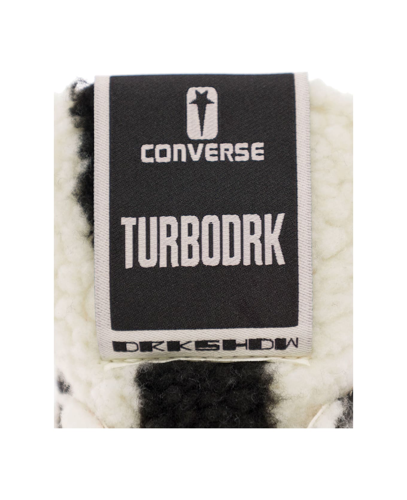 DRKSHDW Black And White Shearling Sneakers In Cotton Woman - Grey