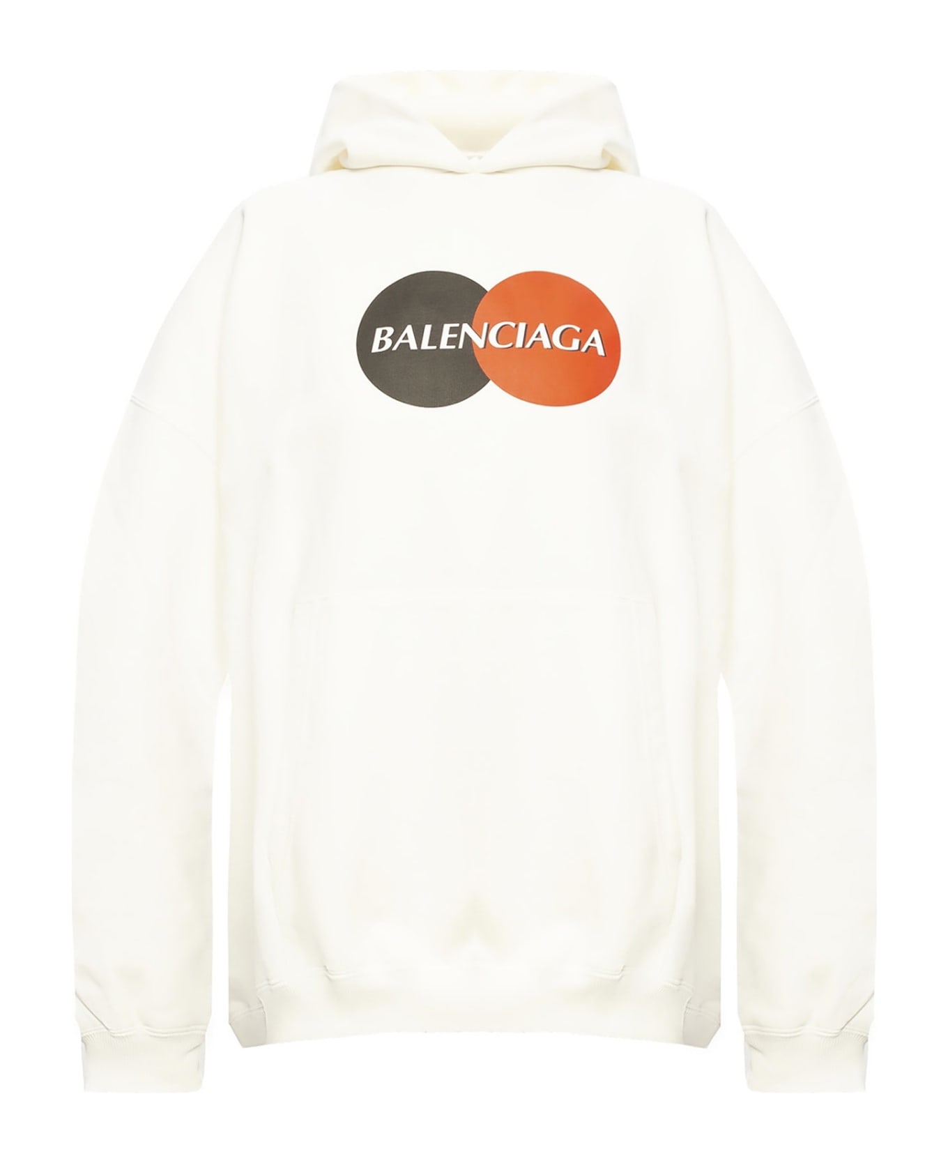 Balenciaga Logo Hooded Sweatshirt - White