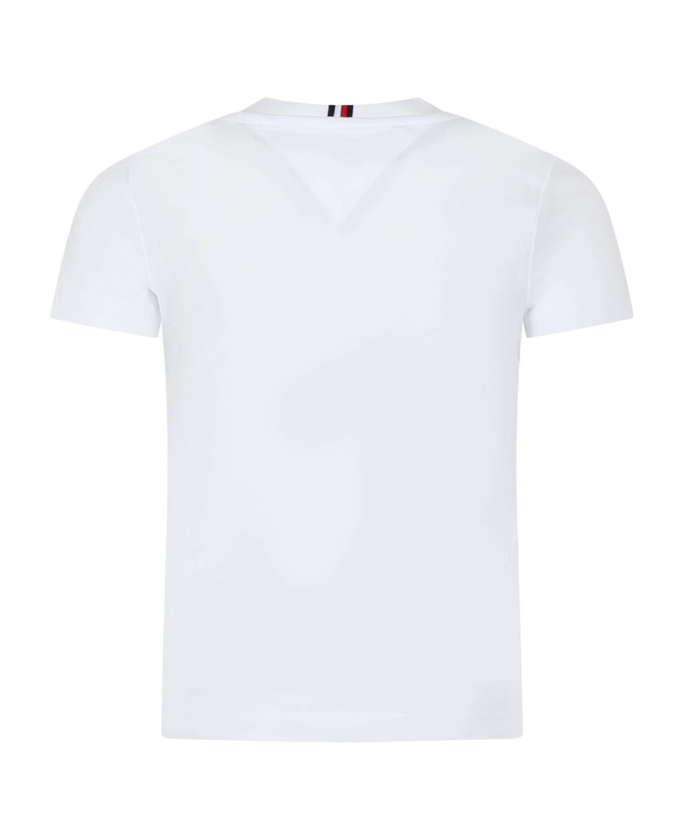 Tommy Hilfiger White T-shirt For Boy With Logo - White Tシャツ＆ポロシャツ