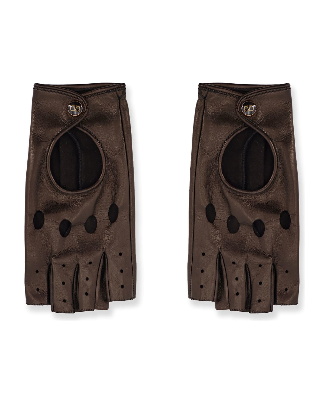 Valentino Garavani Leather Gloves - Black