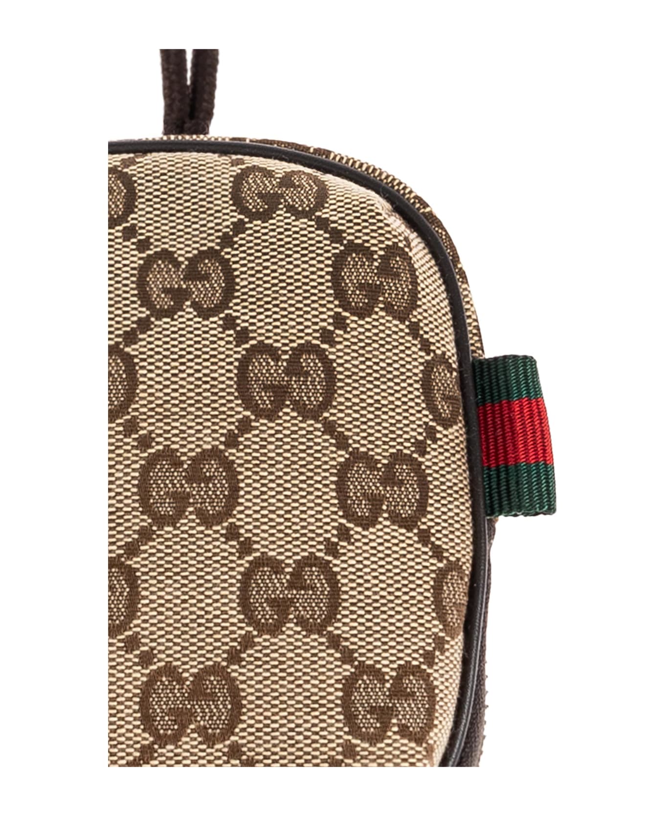 Gucci Pouch On A Leather Belt - BEIGE
