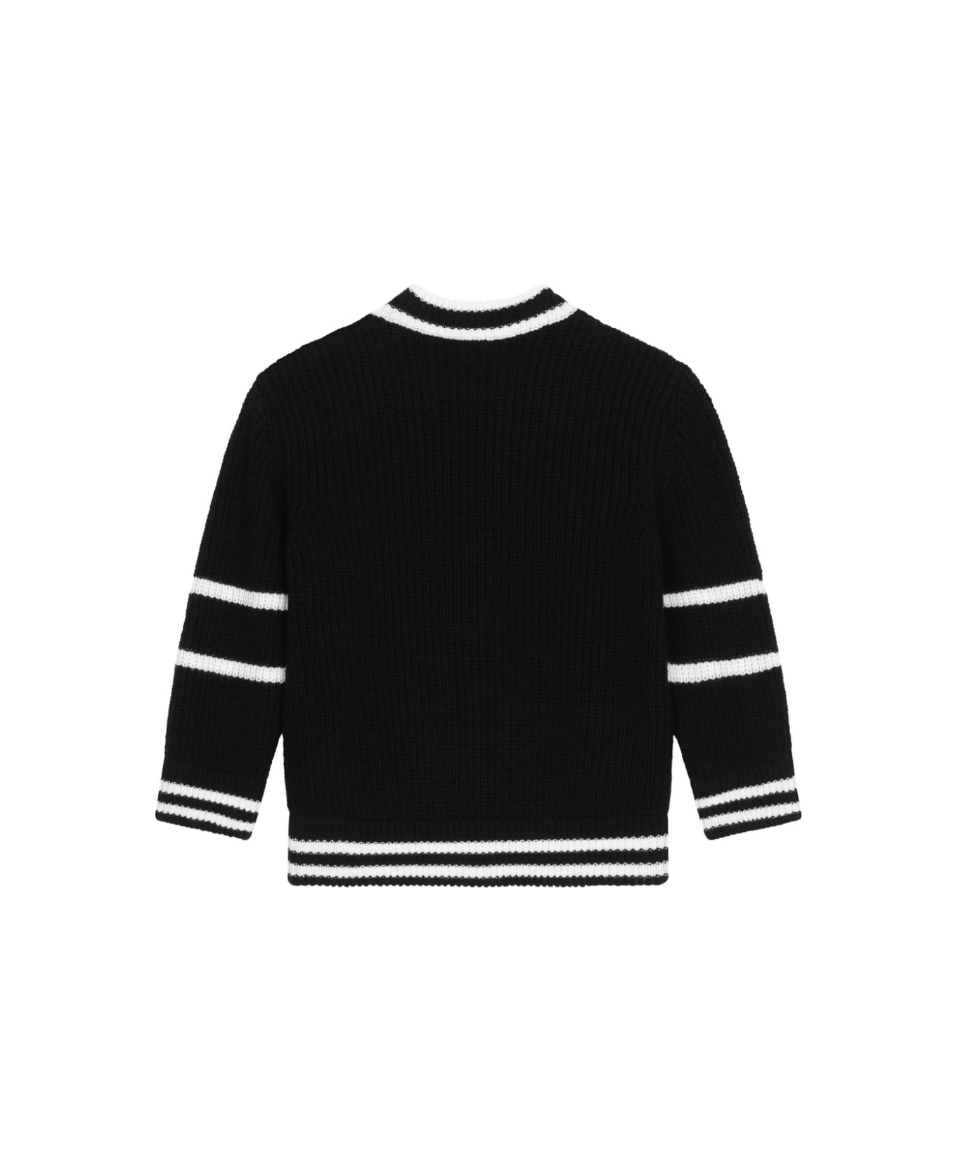 Dolce & Gabbana Cardigan Con Logo - Black