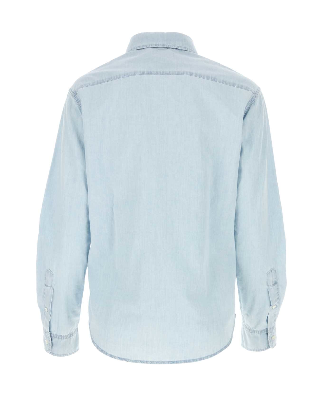 Miu Miu Light Blue Chambray Shirt - CELESTE