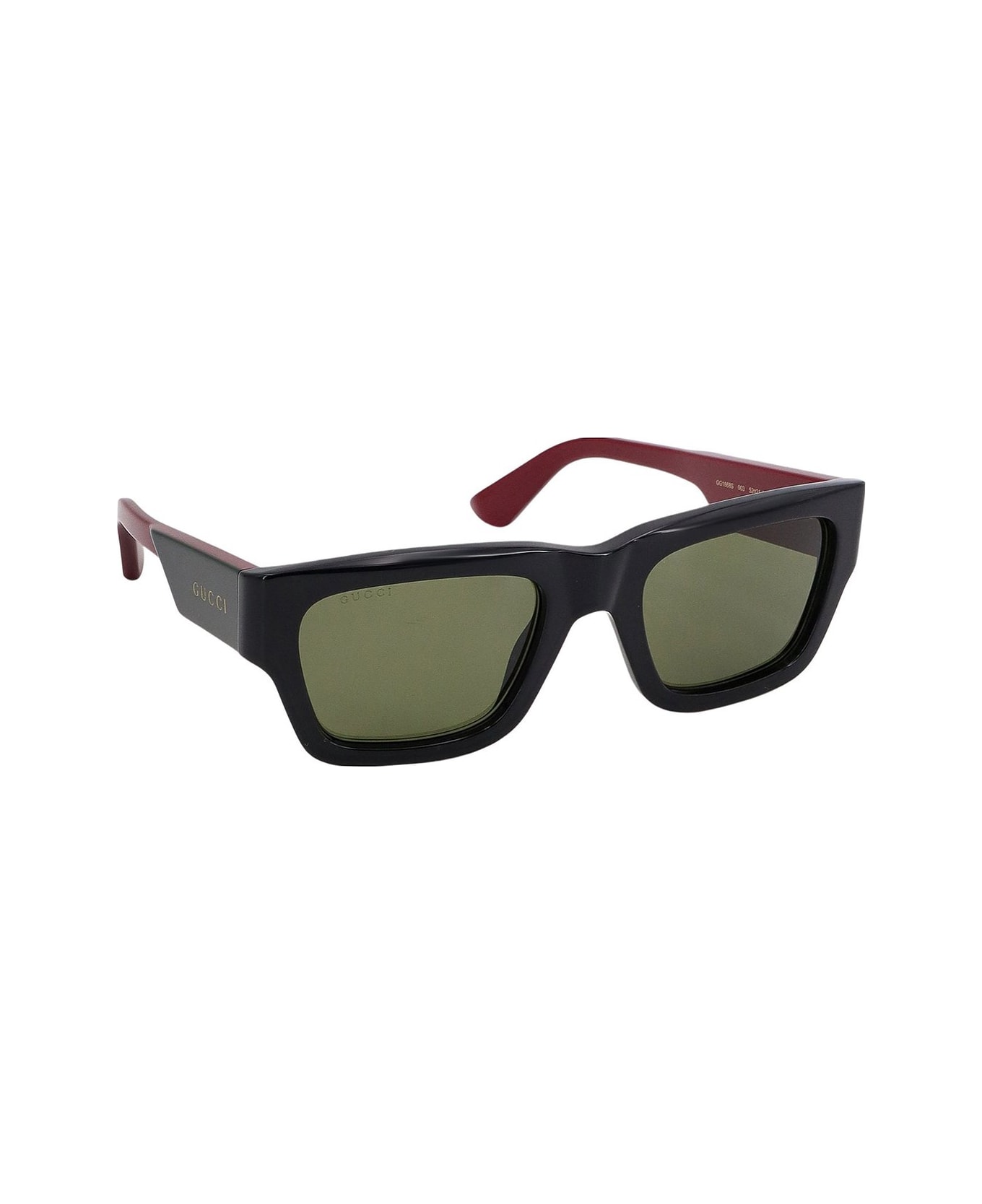 Gucci Eyewear Square Frame Sunglasses - Black E Red E Green