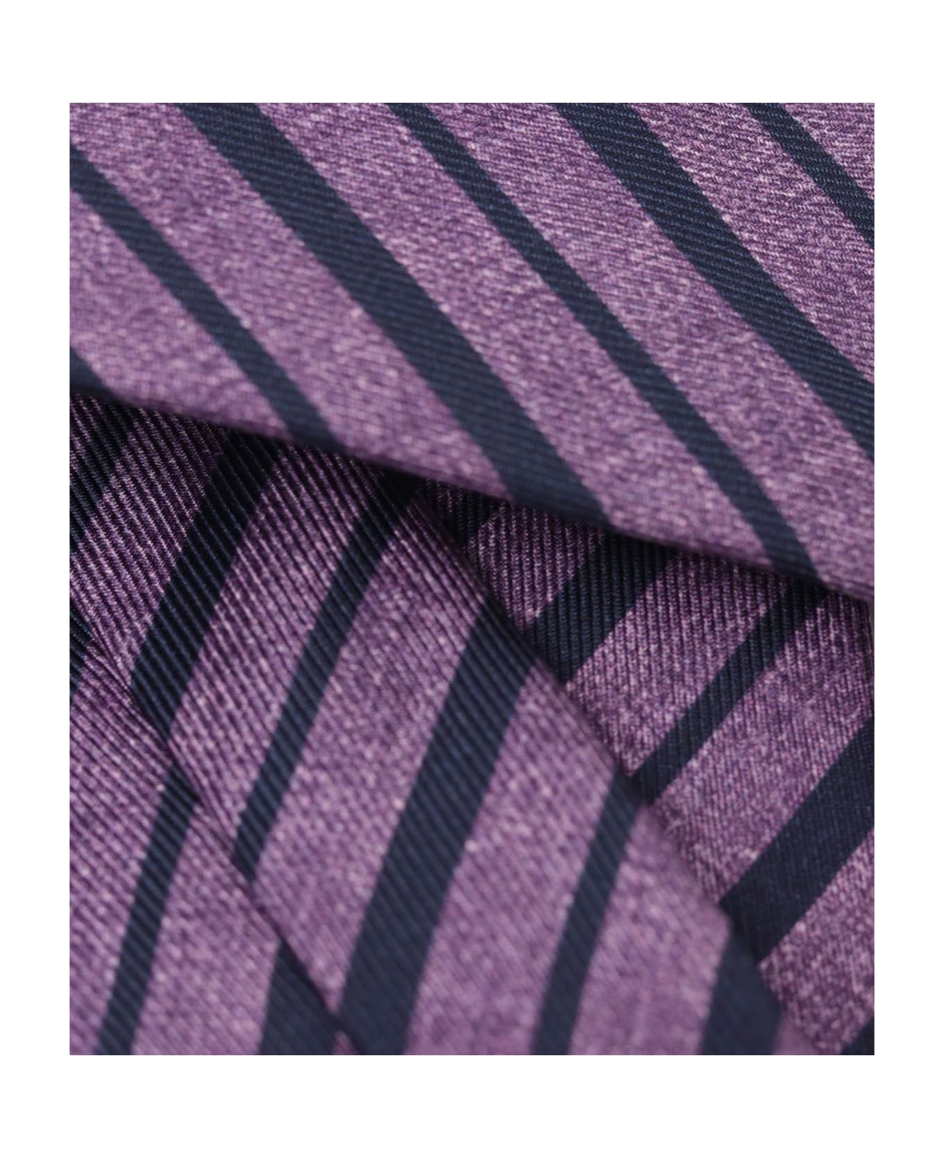 Larusmiani Regimental Tie Tie - Purple ネクタイ