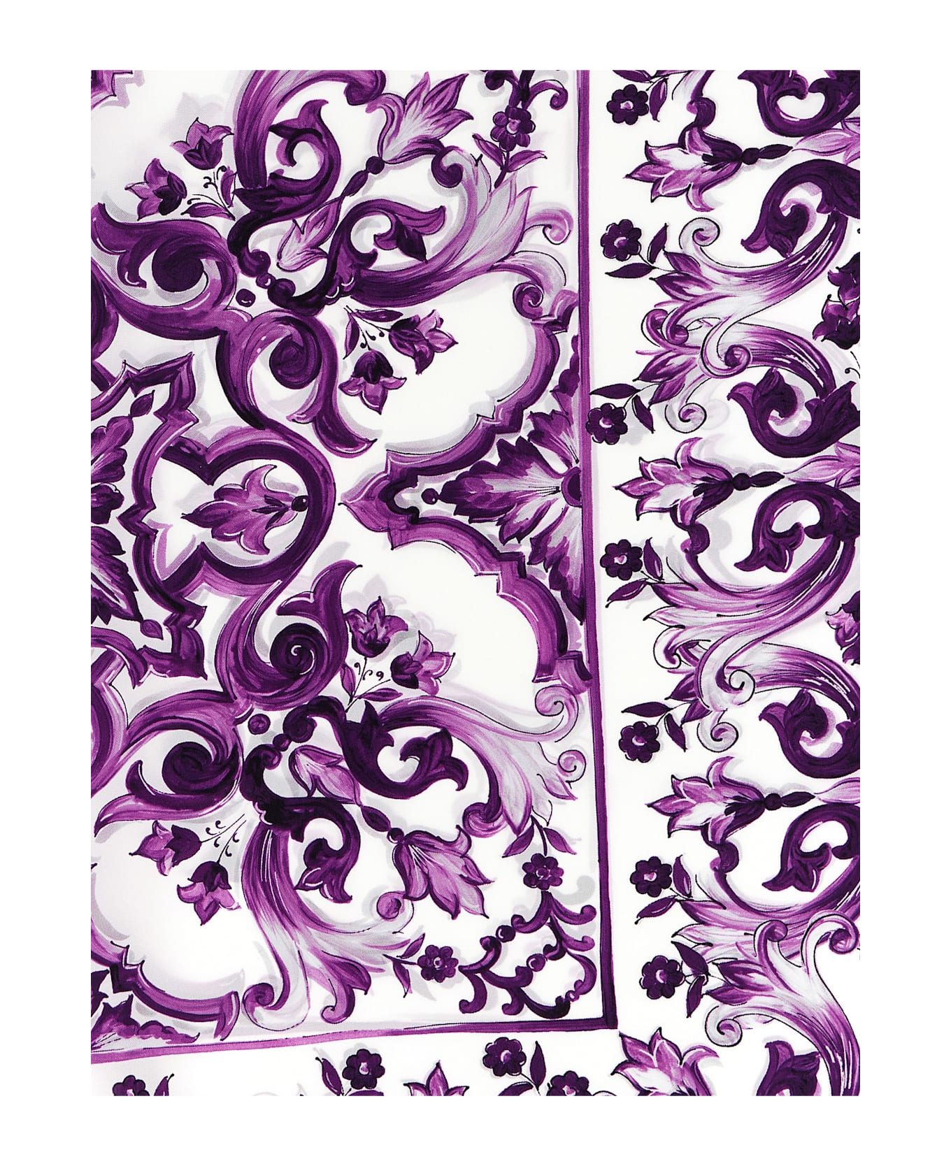 Dolce 
Gabbana 
maiolica
 Print Scarf - Purple