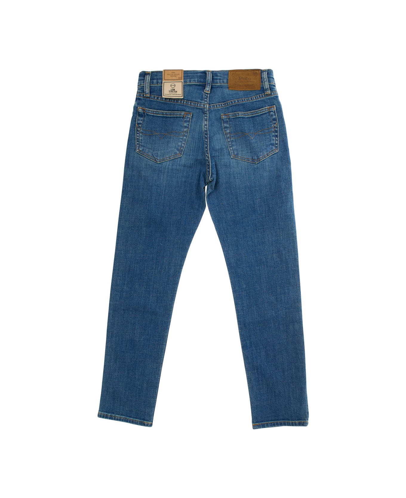 Polo Ralph Lauren 
sullivan
 Blue Jeans With Belt Loops And Logo Patch On The Rear In Denim Boy - Blu