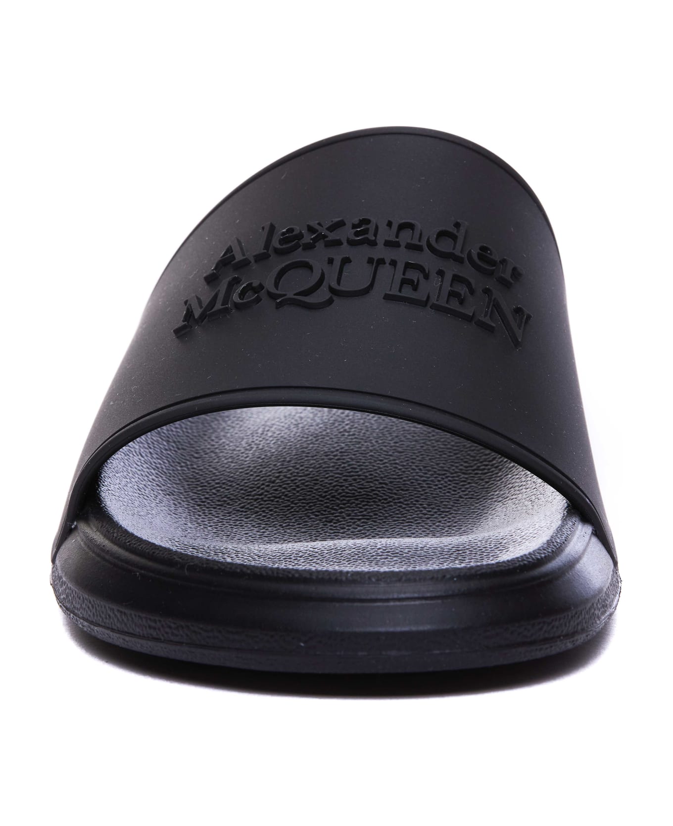 Alexander McQueen Logo Slide Sandals - Black