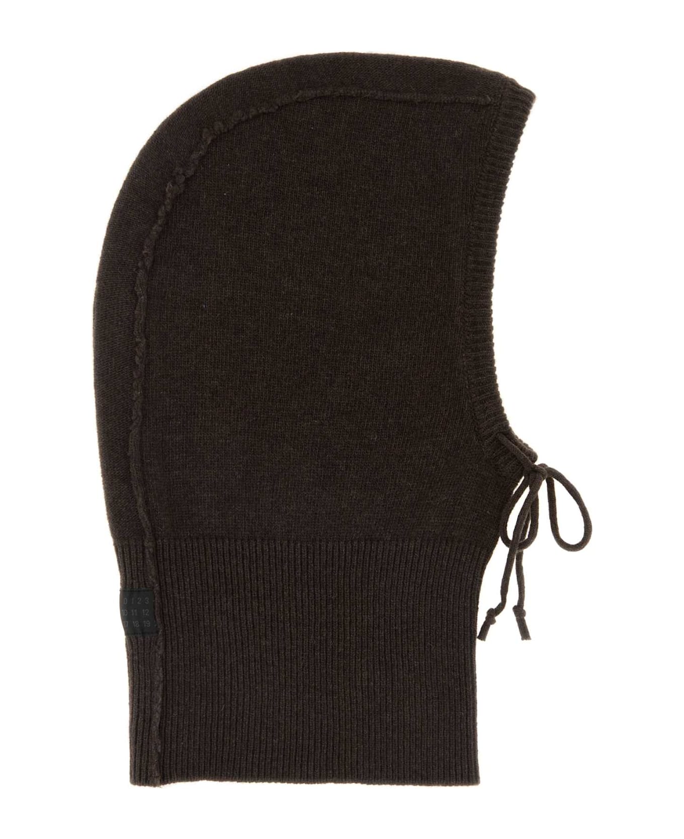 MM6 Maison Margiela Dark Brown Wool Blend Balaclava - BROWN