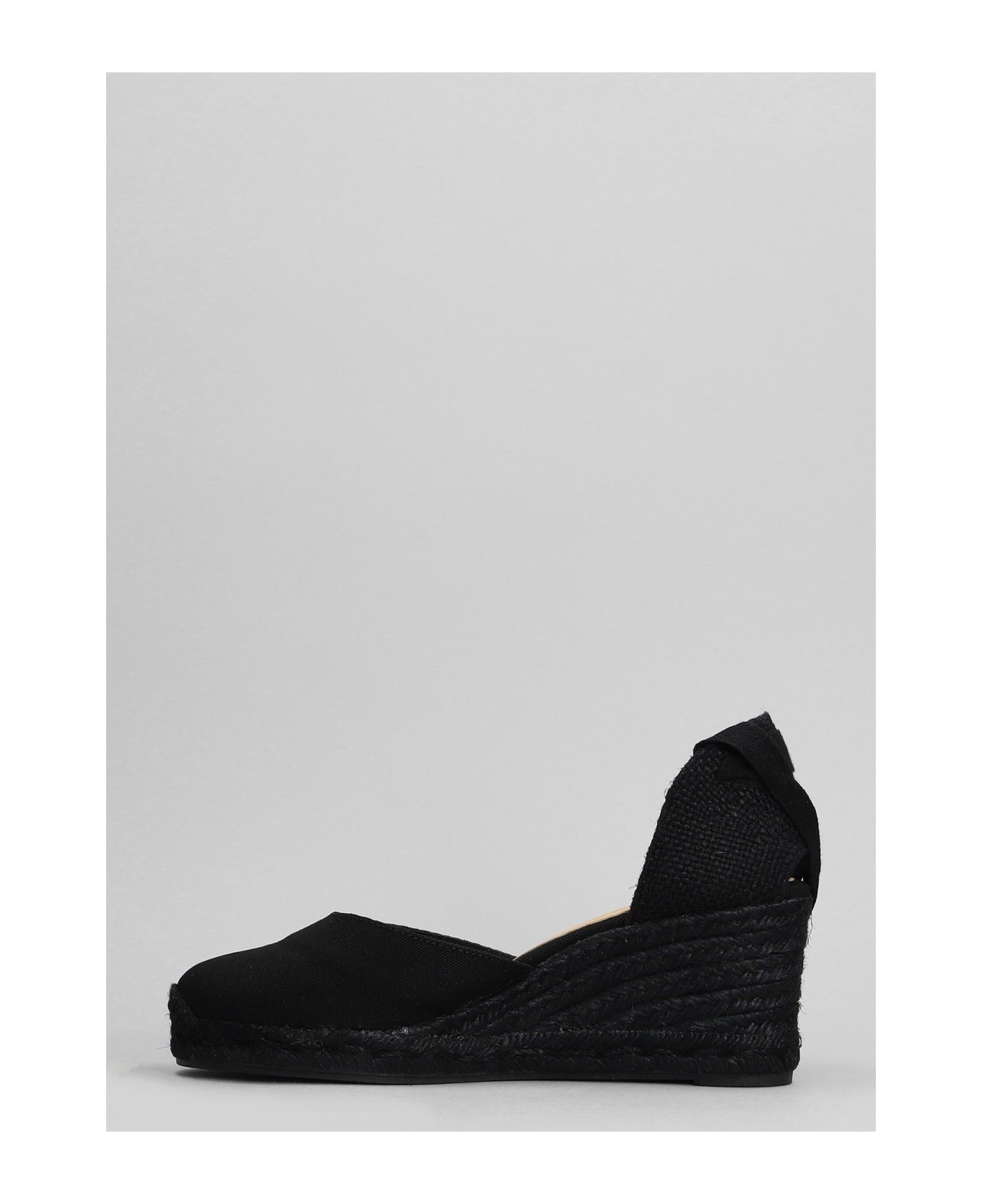 Castañer Carina C-6-001 Wedges In Black Canvas - black