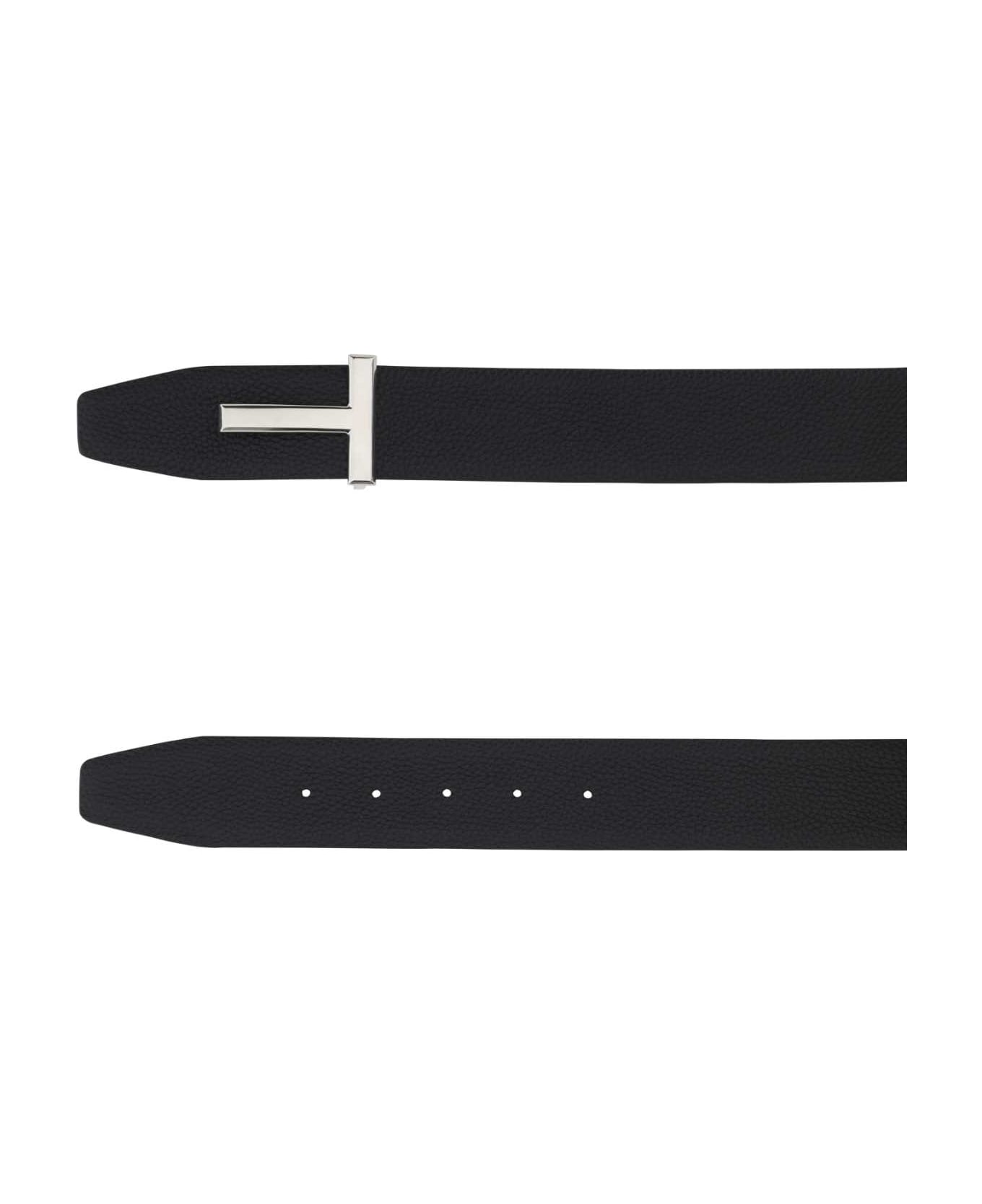 Tom Ford Black Leather Belt - 3LN01