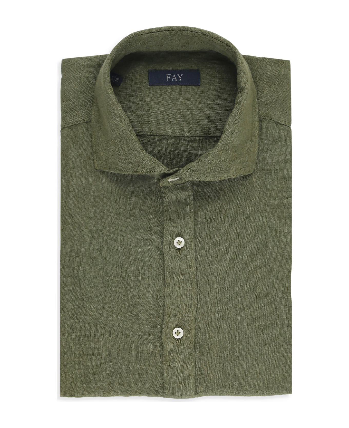 Fay Linen Shirt - Green シャツ