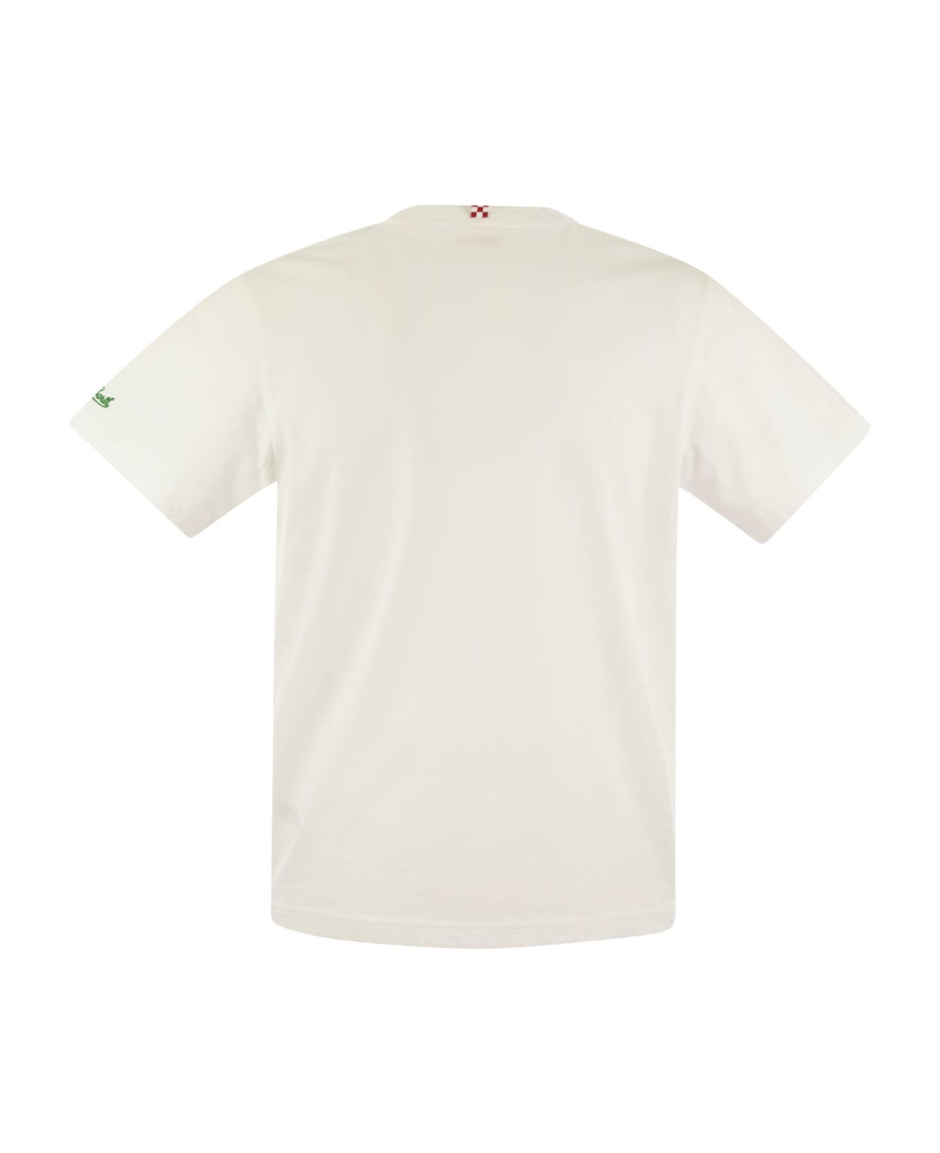 MC2 Saint Barth Portofino - T-shirt With Chest Embroidery - White