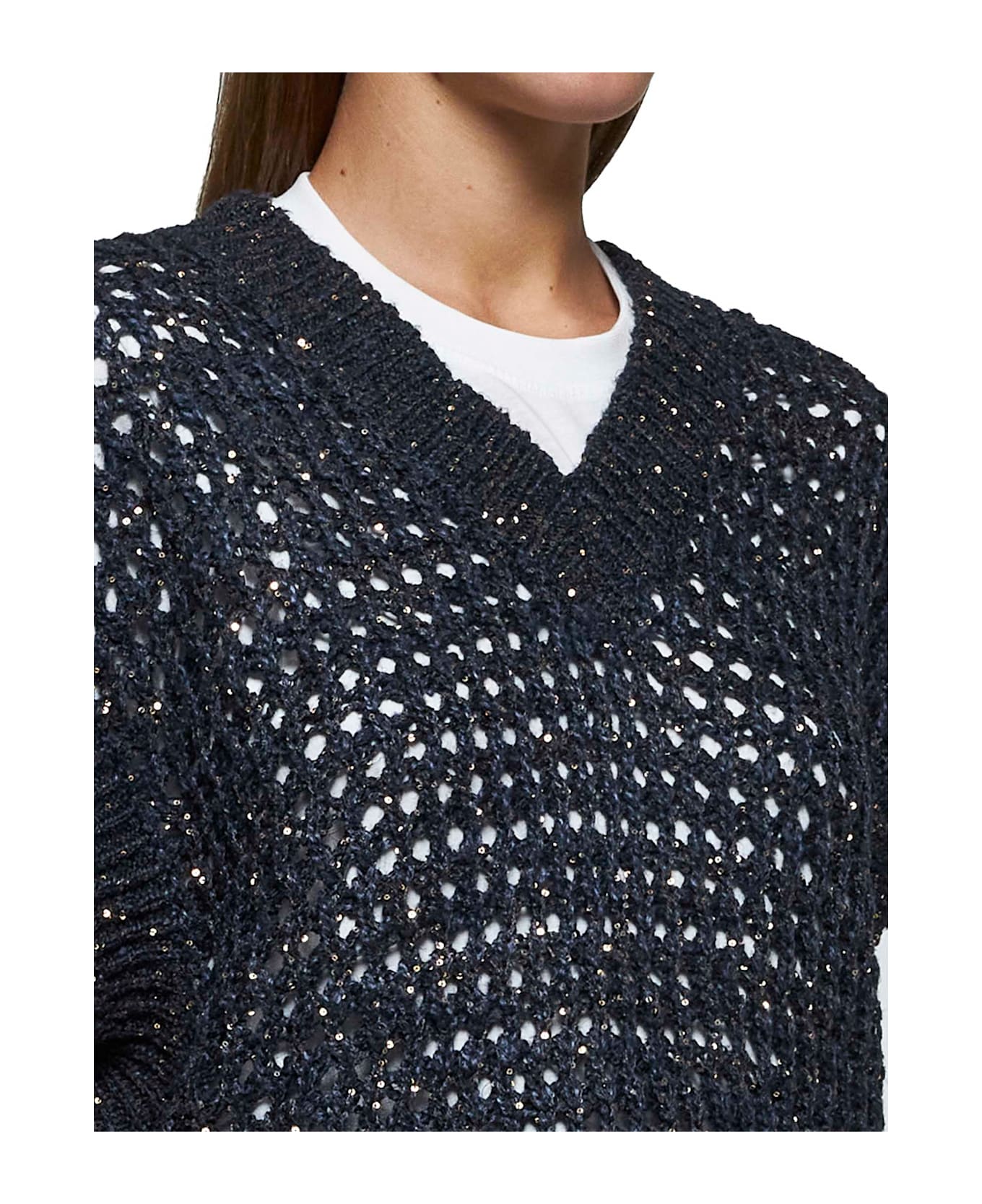 Brunello Cucinelli Sweater - Blu freddo+notte