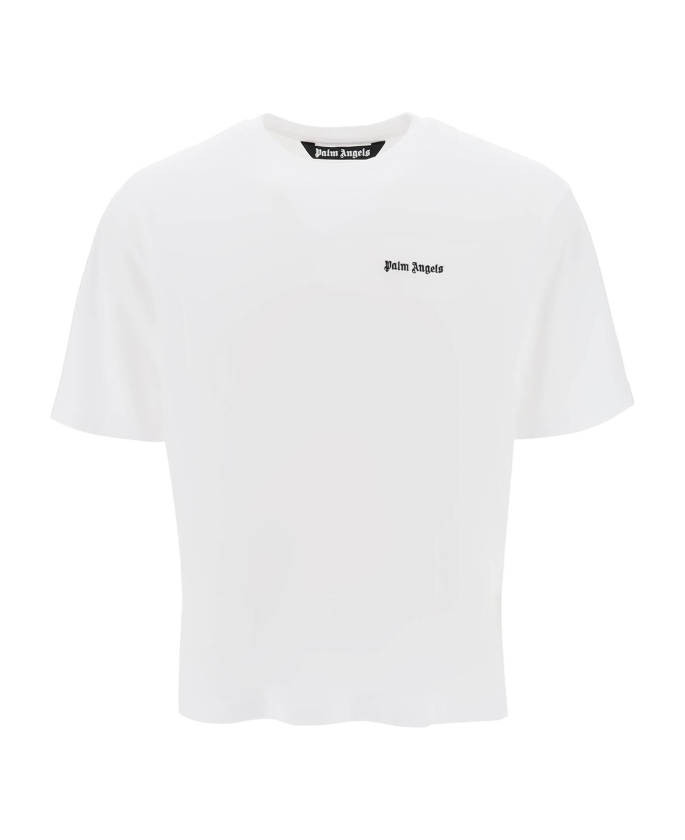 Palm Angels Embroidered Logo T-shirt - White シャツ